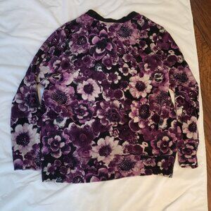 Relaxed by Charter Club Top Long Sleeve 2x Gardencore Cottagecore Crushed Velvet
